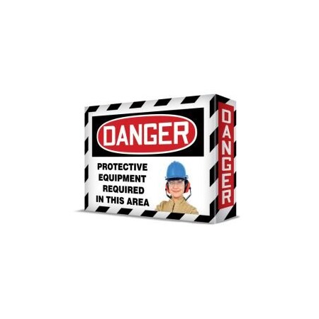 Accuform VISUAL EDGE SAFETY SIGN  PPE 10 in  X EDM202 EDM202